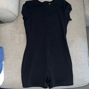 Black short sleeve, shorts bodysuit